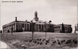 Vtg 1940's University of Omaha School Nebraska NE Conoco Touraide Postcard