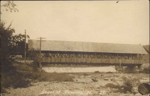 Concord Vermont VT Covered Bridge Eastern Illus Real Photo Vintage Postcard