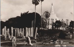 Sri Lanka Ceylon Thuparama Dagoba Anuradhapura Vintage RPPC C132