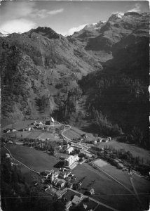 US40 postcard Italy Gressoney la trinite church aerial 1945 Aosta