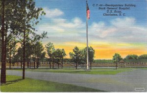 Military Medical, HQ Stark Hospital, US Army, Charleston, SC, Old Postcard