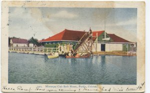 Minnequa Club Bath House, Pueblo, CO. 1907 undivided back postcard