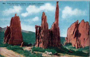 Cathedral Spires Garden of the Gods Colorado Postcard