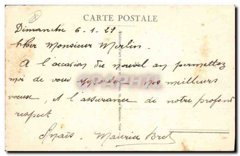 Old Postcard Beaulieu sur Mer A flowery corner A flowery corner