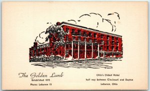 M-8712 The Golden Lamb Ohio's Oldest Hotel Lebanon Ohio