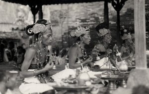 indonesia, BALI, DEN PASAR, Hindu Priests (1937) EFD 149 RPPC Postcard