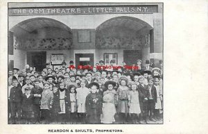 NY, Little Falls, New York, Gem Theatre, Crowd of Children In Front