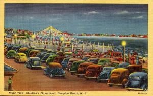 NH - Hampton Beach. Children's Playground at Night