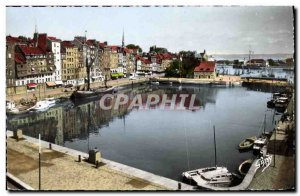 Modern Postcard Honfleur The Vieux Bassin Boat