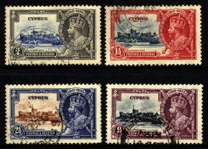 Cyprus Scott 136-39 SG 144-47 KGV Silver Jubilee VF Used set