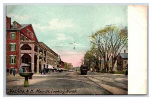 Main Street View Looking South Nashua New Hampshire NH UNP DB Postcard E17