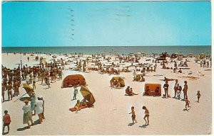 Municipal Beach, Treasure Island, St. Petersburg, Florida, Vintage Postcard