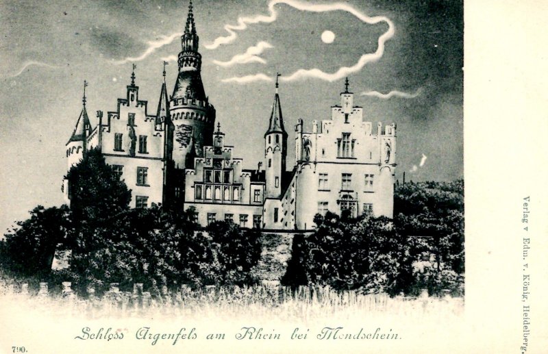 Germany - The Argenfels Castle on the Rhine near Mondshein - c1905