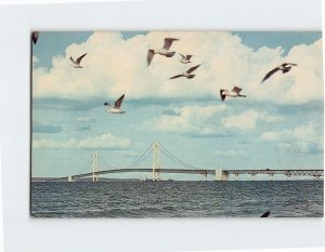 Postcard The Mackinac Bridge In Michigan USA