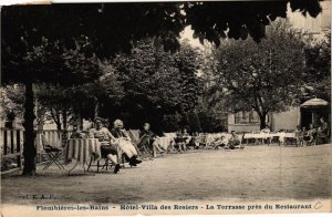 CPA PLOMBIERES-les-BAINS Hotel-Villa des Rosiers - La terrasse (401130)