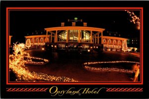 Opryland Hotel Christmas Lights, Magnolia Entrance Nashville TN Postcard A70