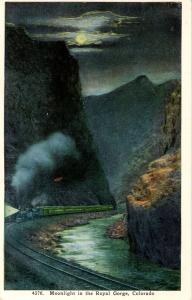 CO - Royal Gorge. Train in Moonlight