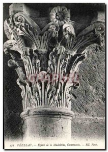 Postcard Old Vezelay Madeleine Church Decorations