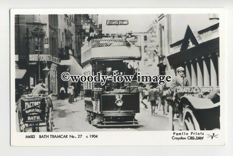 pp2304 - Bath Tramcar No.27, c1904 - Pamlin postcard