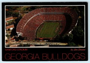 ATHENS, GA ~ Football Game SANFORD STADIUM Georgia Bulldogs ~ 4x6 Postcard