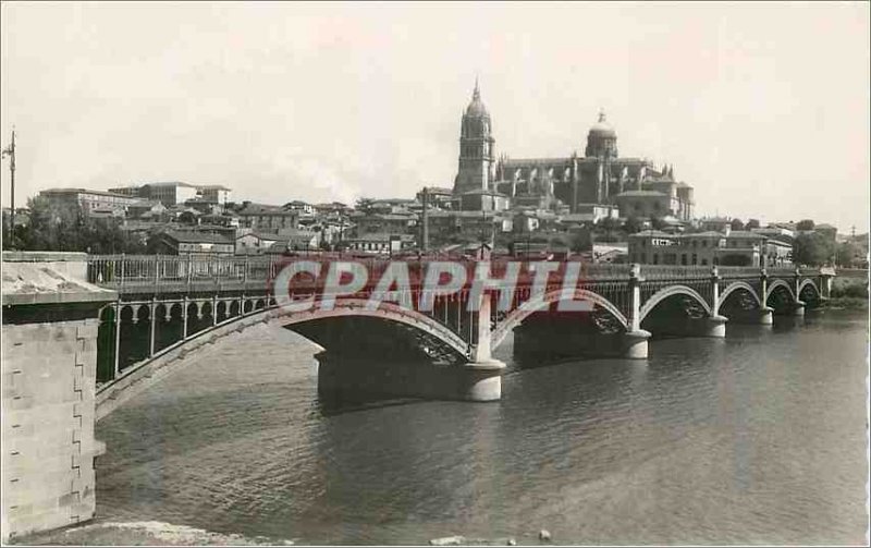 Old Postcard Salamanca Puente Nuevo y Vista parcial HELIOTIPIA Artistica Espa...