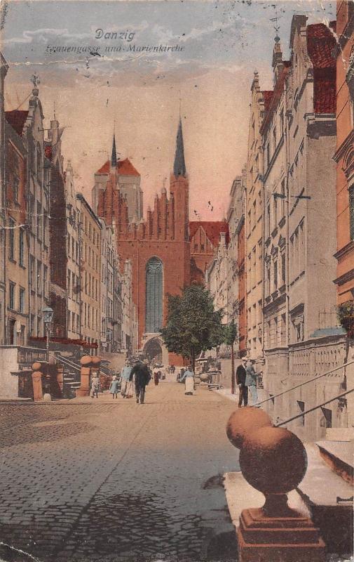 BG19139 danzig gdansk frauengasse und marienkirche poland