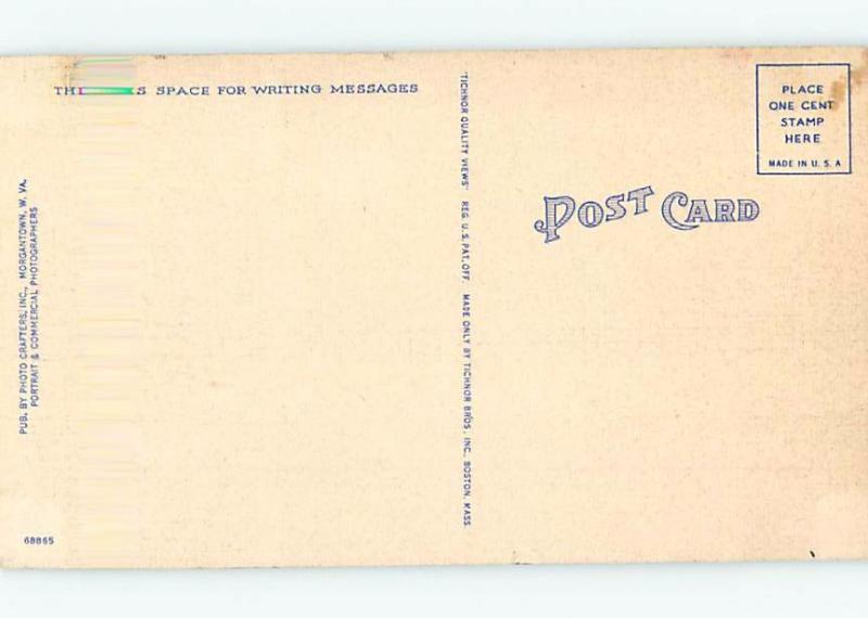 Unused Linen SUNRISE ON CHEAT LAKE Morgantown West Virginia WV F3541