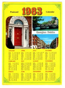 OVERSIZE, Giant Postcard, 1983 Calendar, Georgian Dublin, Ireland