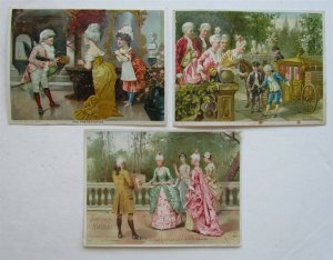 BABBITTS SOAP POWDER SET OF 3 ANTIQUE VICTORIAN TRADE CARDS