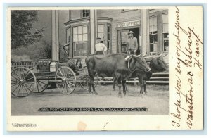 c1905 Post Office Kenoza Lake Sullivan County New York NY Posted Postcard 