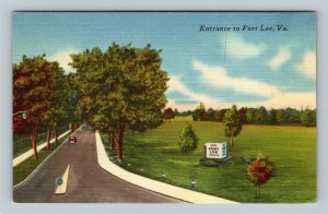 Entrance, Vintage, Fort Lee Virginia Postcard 
