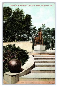 Steps To Lincoln Monument Lincoln Park Chicago Illinois IL UNP DB Postcard N19