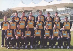 Hampshire Hawks Cricket Club Team Yellow Kit 2008 Postcard