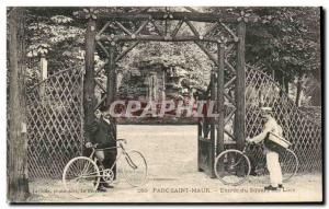 Parc Saint Maur Old Postcard Between the Square lakes (cycling bike cycle)