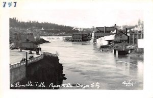 Willamette Falls, Paper Mills real photo - Oregon City, Oregon OR  