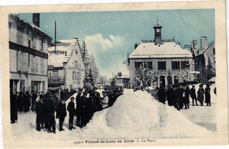 CPA VILLARD-de-LANS en hiver - La Place (296046)