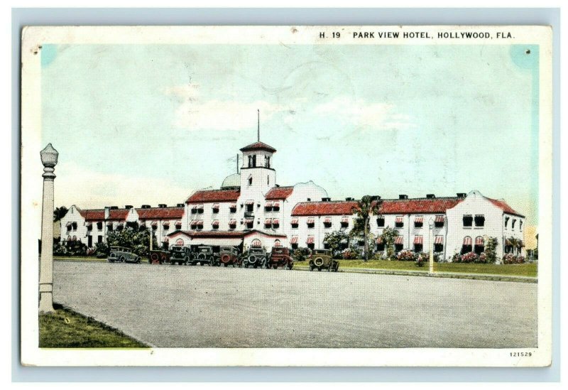 1920's Park View Hotel Cars. Hollywood, FLA. Postcards F103 