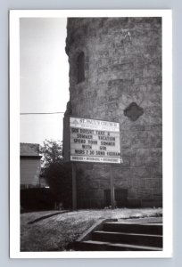 RPPC St Paul's Church Paterson NJ New Jersey Kowalak Photo UNP L16