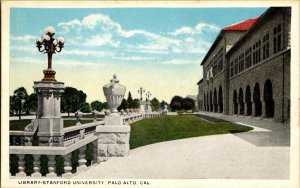 Library Stanford University Palo Alto Cal. Vintage Postcard Standard View Card 