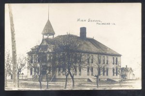 RPPC PRIMGAR IOWA HIGH SCHOOL BUILDING 1910 VINTAGE REAL PHOTO POSTCARD