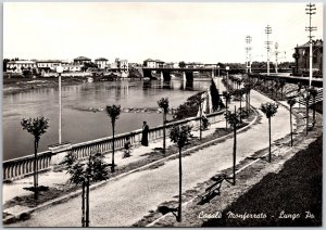 Casale Monferrato - Lungo Po Italy Real Photo RPPC Postcard