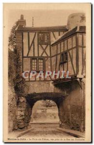 Old Postcard Mantes La Jolie Gate to Priests for Taking the Rue des Tanneries