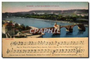 Old Postcard Avignon Pont d'Avignon