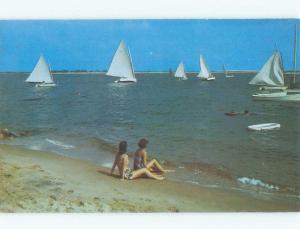 Pre-1980 RISQUE BIKINI GIRLS ON CAPE COD Published In Provincetown MA d6835