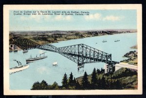 Canada Quebec Bridge over St. Lawrence River at QUEBEC - WB PECO