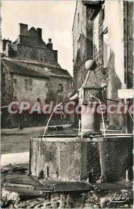 Old Postcard Auvergne Besse in chandesse Renaissance Fountain Place du Marche