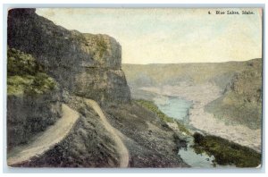 1912 Bird's Eye View Of Blue Lakes Idaho ID, Point Woods Long Island NY Postcard