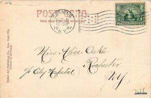1907 Academy Corning New York hand colored Goodridge postcard 12583