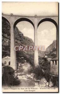 Old Postcard South Line Of France Viaduct Gorges Du Loup