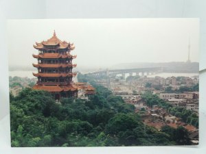 Yellow Crane Tower Hubei China Vintage Postcard